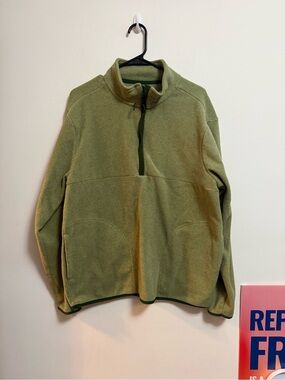 Goodfellow & Co Olive Green Quarter-Zip Fleece Pullover
